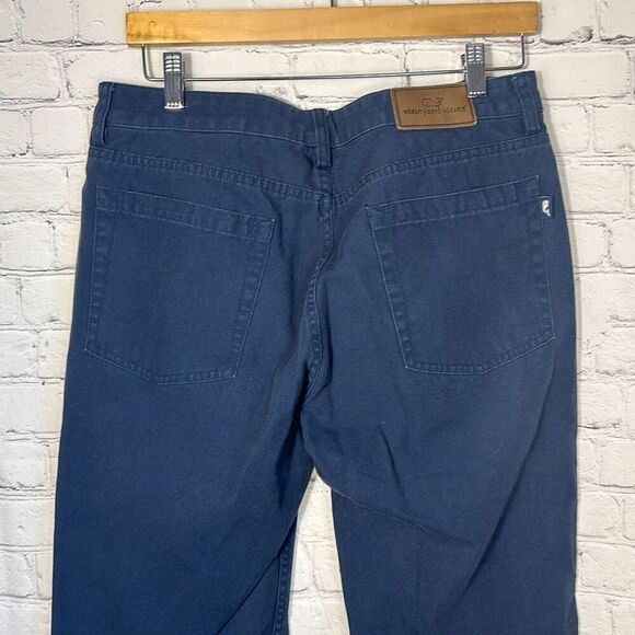 Mens Vineyard Vines 5 Pocket Blue Canvas Pant W32 L32 1P0053 - Picture 7 of 11
